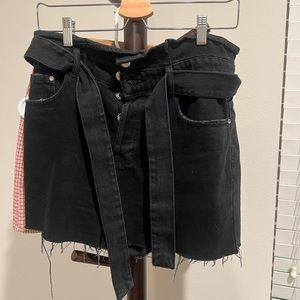 Zara black shorts with belt